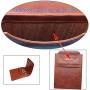 AMANCY Top Quality Portable Brown Leather Multi-Function Cedar Wood Lined 5 Holder Cigar Case Humidor with Cutter and Lighter