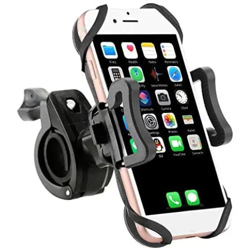 Bike Phone Mount, Motorcycle Phone Mount Bicycle Mobile Phone Stand, Bicycle, Motorcycle 360-degree rotatable, Rubber Strap, Universal Base Clip for iPhone Android Smartphones Bike Phone Mount, Motorcycle Phone Mount Bicycle Mobile Phone Stand, Bicycle, Motorcycle 360-degree rotatable, Rubber Strap, Universal Base Clip for iPhone Android Smartphones