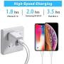 X-EDITION USB Wall Charger,4-Pack 2.1A Dual Port USB Cube Power Adapter Wall Charger Plug Charging Block Cube for Phone 8/7/6 Plus/X, Pad, Samsung Galaxy S5 S6 S7 Edge,LG, Android (White)