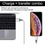 Peceony MFi Certified 5 Pack [3/3/6/6/10FT] Nylon Braided iPhone Charging Cable USB Fast Charging & Syncing Long Cord,iPhone Charger Compatible iPhone Xs Max/XR/X/8Plus/7Plus/6Plus/8/7/6 [Silver].