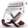 Kalimba Clear Kalimba Thumb Piano 17 Keys with Acrylic Material Portable Mbira Finger Piano Gifts for Kids and Friends （Crystal Kalimba with Wooden Frame）