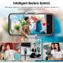 Zhiyun Smooth-X Phone-Gimbal-Stabilizer, Extendable Foldable 2-Axis-Selfie-Stick for iPhone Xs Max Huawei P20 with Face Tracking, Gesture Control(White)
