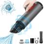 Car Vacuum Cleaner, POWERGIANT Handheld Cordless Rechargeable Vacuum Cleaner Car Accessories Kit with Strong Suction and LED Lights for Home Office Pet Hair Care and Car Interior Cleaning