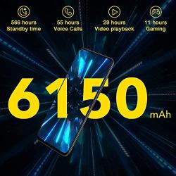 UMIDIGI Power 3 6150mAh Monster Battery Unlock Cell Phone, 48MP Ultra Wide Macro Quad Camera, 6.53" FHD+ Android 10 Mobile 4G+64GB Phone 2 + 1 Card Slots, 18W Fast Charging(Support Reverse),Grey