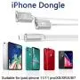 iPhone Adapter & Splitter, [Apple MFi Certified] 2 in 1 Dual Lightning Headphone Jack AUX Audio and Charge Adaptor Dongle Cable Compatible for iPhone 11 pro/Xs Max/XR/X/8/7 Support All iOS System