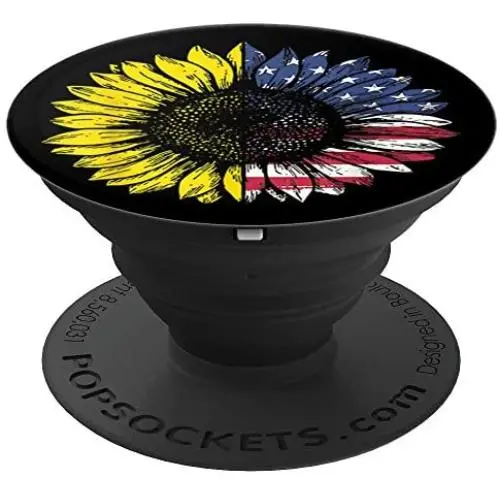 Sunflower American Flag Patriotic Flower Phone Knob Gift PopSockets Grip and Stand for Phones and Tablets Sunflower American Flag Patriotic Flower Phone Knob Gift PopSockets Grip and Stand for Phones and Tablets