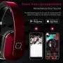 Over Ear Bluetooth Wireless Headphones - August EP650 with Android/iOS App for Custom Sound Control - Enjoy Bass Rich Sound and Optimum Comfort - Bluetooth v4.2, NFC and aptX LL Low Latency - [Red]