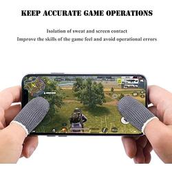 Newseego Mobile Game Finger Sleeve Controller, Touch Screen Finger Sleeve Breathable Anti-Sweat Sensitive Shoot and Aim Keys for Rules of Survival/Knives Out for Android & iOS[10 Pack]