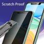 [4 Pack] UniqueMe 1 Pack Tempered Glass Privacy Screen Protector +1 Pack Clear Screen Protector+2 Pack Camera Lens Protector 9H Hardness for iPhone 11 (6.1 inch)