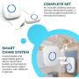 Wireless Doorbell by SadoTech – Waterproof Door Bells & Chimes Wireless Kit – Over 1000-Foot Range, 52 Door Bell Chime, 4 Volume Levels with LED Flash – Wireless Doorbells for Home – Model CXR (White)