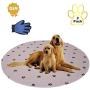 SincoPet Reusable Pee Pad + Free Puppy Grooming Gloves/Quilted, Fast Absorbing Machine Washable Dog Whelping Pad/Waterproof Puppy Training Pad/Housebreaking Absorption Pads