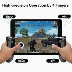 Chicken Dinner Game Controller for iPad, Tsocent Mobile Controller with Game Joystick, Upgraded Version Rotatable Triggers Sensitive Shoot Aim Tablet Gamepad for 4.5-12.9 inch Tablet