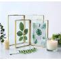 Rising Star Double 4x6 Folding Picture Frames, Gold Metal Pressed Glass Photo Frame Brass