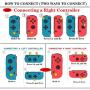Winkeyes Nintendo Switch Joy-Con Controller Mini Switch Controller Joy Con (L/R) Wireless Pro Game Controller Gamepad Joypad Joystick Compatible with Nintendo Switch, Blue and Red Color