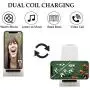 Wireless Charger Stand 3 in 1 Wireless Charging Station for Apple Watch 5/4/3/2/1 Airpods 2/ Pro Premium Qi-Certified Fast Cordless Charger for iPhone 11/Xs/X Max/XR/X/8/8Plus/Samsung S9/Note9-White