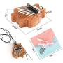 8 Keys Mini Kalimba Instrument Finger Thumb Piano Marimba Pendant Ornament Decoration with Exquisite Case Hand Size Good Gift For Kids or Kalimba Fans