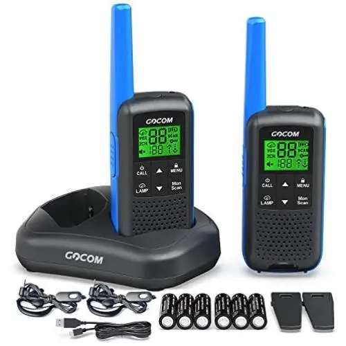 GOCOM Walkie Talkies for Adults Two Way Radios, 2,662 Channels 32 Miles Long Range Walkie Talkies Rechargeable, VOX Scan, Weather Scan+Alert, LED Light for Outdoor Rowing Biking Hiking Camping Travel GOCOM Walkie Talkies for Adults Two Way Radios, 2,662 Channels 32 Miles Long Range Walkie Talkies Rechargeable, VOX Scan, Weather Scan+Alert, LED Light for Outdoor Rowing Biking Hiking Camping Travel