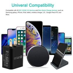 [3-Pack] Quick Charge 3.0 Wall Charger,18W QC 3.0 USB Wall Charger Adapter Fast Charging Block Compatible Wireless Charger Compatible with Samsung Galaxy S10 S9 S8 Plus S7 S6 Edge Note 9, LG, Kindle