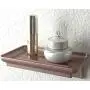 McLee Creations Wonder Shelf - Small Plastic Self Adhesive Bathroom Wall Mount Shelf - Fits Over Toilet Paper Holder - Designed for Smartphone and Flushable Baby Wipes (2, Rose Gold)