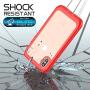 Eonfine iPhone X Case/iPhone Xs Case, Built-in Screen Protector Real 360° Full Body Protection Heavy Duty Shockproof Rugged Cover Skin for iPhone X/Xs 5.8inch (Rose Red/Clear)