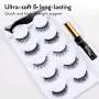 KRONA Magnetic Eyelashes With Eyeliner Kit - Magnetic Eyeliner set - Reusable Falsies With Tweezer - Natural Long Full & Dramatic Looking Eyelashes Set - No More Glue Easy To Wear KRONA Magnetic Eyelashes With Eyeliner Kit - Magnetic Eyeliner set - Reusable Falsies With Tweezer - Natural Long Full & Dramatic Looking Eyelashes Set - No More Glue Easy To Wear