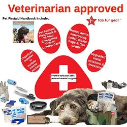 FAB FUR GEAR Dog First Aid Kit & Safety Supplies, Camo Pack for Pets for Car, Home, Training, Walking, Camping; Survival & Emergency Care, Tourniquet, Scissors, Medical Tape, Bandages & for Cats Too