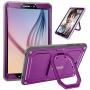 Fintie Case for Samsung Galaxy Tab A 10.1 (2016 NO S Pen Version), [Tuatara Magic Ring] 360 Rotating Multi-Functional Grip Stand Shockproof Cover Built-in Screen Protector, Purple