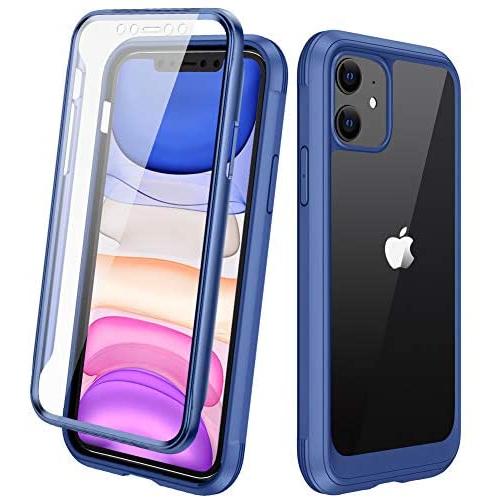 Diaclara Clear Designed for iPhone 11 Case, Full Body Rugged Case with Built-in Touch Sensitive Anti-Scratch Screen Protector, Soft TPU Bumper Case Cover for iPhone 11 6.1" (Blue and Clear) Diaclara Clear Designed for iPhone 11 Case, Full Body Rugged Case with Built-in Touch Sensitive Anti-Scratch Screen Protector, Soft TPU Bumper Case Cover for iPhone 11 6.1" (Blue and Clear)