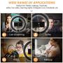 Selfie Ring Light with Tripod Stand & Phone Holder, MOHOO 10 Led Light Ring Makeup Selfie Light Dimmable 3 Light Modes & 10 Brightness for Live Stream YouTube Tiktok Vlog Video Photography