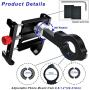 PROMEND Bike Phone Mount Holder for Bicycle Motorcycle, Adjustable iPhone Mount Holder Up to 7", Aluminium, Bike Handlebars, Universal Fits for iPhone 11, X, XR, 8 | 8 Plus, Galaxy S10, S9, S8 etc.
