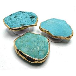 Crystal Phone Grip & Stand: Turquoise Healing Natural Stone Crystal Phone Accessory