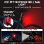 TESECU LED Bike Light USB Rear Bicycle Light Rechargeable Bike Tail Light and Front Light Set Bright Cycle Headlight with 5000mAh 1300 Lumen Fits All Mountain & Road Bike, Waterproof