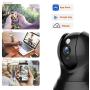 Security Camera 1080P WiFi Dog Pet Camera - KAMTRON Wireless Indoor Pan/Tilt/Zoom Home Camera Baby Monitor IP Camera with Motion Detection Two-Way Audio, Night Vision - Cloud Storage