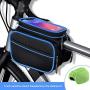 MUMA Bike Frame Bag with Mobile Phone Holder, Waterproof Bicycle Top Tube Pouch, for iPhone Samsung Smart Phone Up to 6.5