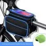 MUMA Bike Frame Bag with Mobile Phone Holder, Waterproof Bicycle Top Tube Pouch, for iPhone Samsung Smart Phone Up to 6.5 MUMA Bike Frame Bag with Mobile Phone Holder, Waterproof Bicycle Top Tube Pouch, for iPhone Samsung Smart Phone Up to 6.5