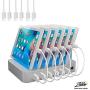 Hercules Tuff Charging Station for Multiple Devices (White) - 6 USB Fast Ports - 6 Short USB Lightning Cables Included for Cell Phones, Smart Phones, Tablets, and Other Electronics