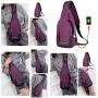Peicees Travel Gym Bike Sling Bag Shoulder Backpack Daypack w/USB Charging Port Peicees Travel Gym Bike Sling Bag Shoulder Backpack Daypack w/USB Charging Port