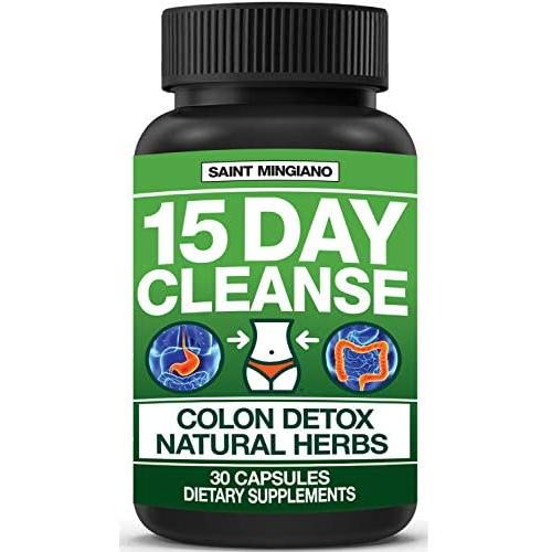 Colon Cleanse Detox | 15 Days Healthy Weight Cleanser with Natural Laxatives for Constipation & Bloating Relief. 30 Pills to Detoxify & Boost Energy | Extra-Strength Vitamins & Dietary Supplements