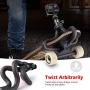 Zeadio Flexible Camera Tripod Kits, with Metal Ball Head Mount, Cellphone Tripod Holder and Standard dapter for Gopro, Camera,Camcorder, DSLR, Action Cameras etc