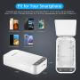 Cell Phone Sanitizer UV Lights Portable Phone Soap Sterilizer Box, Aromatherapy Function Disinfector Smart Phone Cleaner for iPhone Android Mobile Phone Toothbrush Keys