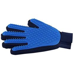 Pet Hair Remover Glove - Gentle Pet Grooming Glove Brush - Efficient Deshedding Glove - Massage Mitt with Enhanced Five Finger Design - Perfect for Dogs & Cats with Long & Short Fur - 1 Pack