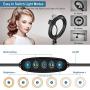 10" Ring Light with Tripod Stand, Desktop Ring Light with Adjustable Height Level, 3 Light Colors, 6 Levels Brightness(3200K-6500K), Remote Control, Flexible Phone Holder for Live Stream/Makeup