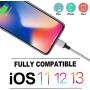 Phone 11 Charger, USB C to Charging Cable [3ft 6ft 10ft] Powerline for Phone 11/11 Pro/11 Pro Max/X/XS/XR/XS Max/8/8 Plus, Supports Power Delivery (Gray)