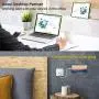 Wall Mount Phone Holder - Tryone Wall Phone Holder Mount with 2Pcs Adhesive Strip,Update Version Wall Phone Mount for Bathroom,Kitchen,Office and More,Compatible with All Phones and Mini Tablet