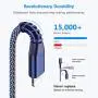 iPhone Charger, MFi Certified Lightning Cable 5 Pack (3/3/6/6/10FT) Charging USB Syncing Denim Braided Data Cable Compatible with iPhone 11/Pro/Xs Max/X/XS/XR/XS Max/8/Plus/7/7 Plus/6/6S/6 Plus iPhone Charger, MFi Certified Lightning Cable 5 Pack (3/3/6/6/10FT) Charging USB Syncing Denim Braided Data Cable Compatible with iPhone 11/Pro/Xs Max/X/XS/XR/XS Max/8/Plus/7/7 Plus/6/6S/6 Plus