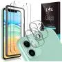 [2 Pack] L K iPhone 11 Camera Lens Screen Protector + [2 Pack] Tempered-Glass Screen Protector Film Scratch-resistant, fingerprint-proof for iPhone 11, 6.1-inch