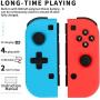 Winkeyes Nintendo Switch Joy-Con Controller Mini Switch Controller Joy Con (L/R) Wireless Pro Game Controller Gamepad Joypad Joystick Compatible with Nintendo Switch, Blue and Red Color