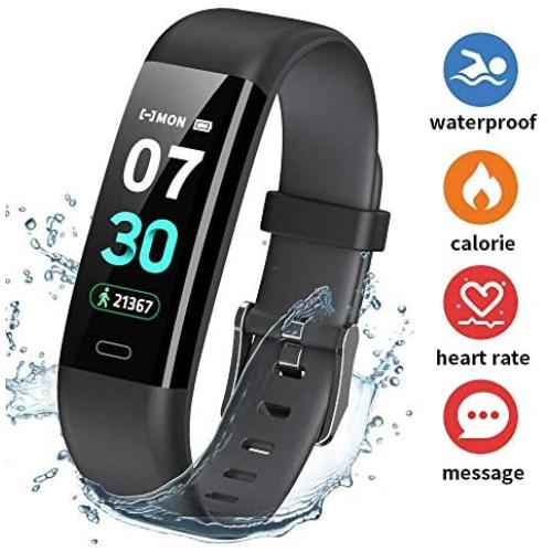 K-berho Fitness Tracker Activity Tracker with Heart Rate Monitor，Step Counter Watch, Sleep Monitor Tracker，Pedometer Watch，Calorie Counter Watch Waterproof，Smart Watch for iOS and Android