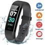 K-berho Fitness Tracker Activity Tracker with Heart Rate Monitor，Step Counter Watch, Sleep Monitor Tracker，Pedometer Watch，Calorie Counter Watch Waterproof，Smart Watch for iOS and Android