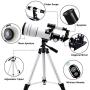 ToyerBee Telescope for Kids &Adults &Beginners,70mm Aperture 300mm Astronomical Refractor Telescope(15X-150X),Portable Travel Telescope with an Adjustable Tripod,A Phone Adapter&A Wireless Remote